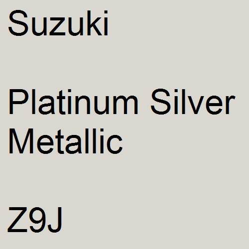 Suzuki, Platinum Silver Metallic, Z9J.